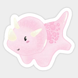 Pink dinosaur Sticker